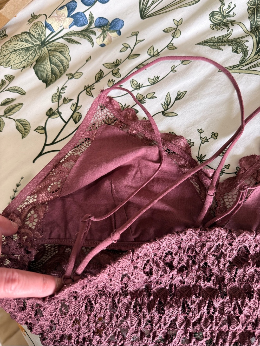 Lace Bralette in Mauve - Women Intimates - Picture 3 of 5